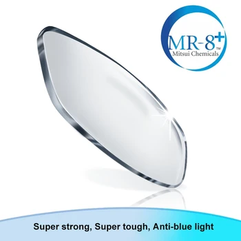 1.61 (0.00~-8.00) Anti Blue Ray MR-8 Resina Gafas de Lentes Asféricas , el Cilindro de la Prescripción de la Miopía de la Lente Óptica L006