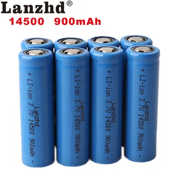 1-8PCS 14500 batería de 3.7 V 900mAh batería Recargable de Li-ion Batería para Linterna de LED de la Batería la batería recargable capacidad real