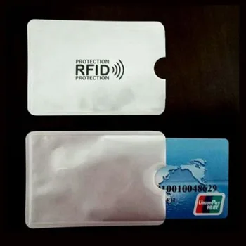 100pcs Anti RFID Cartera de Bloqueo de la Manga Bloqueo de Lector Banco del Titular de la Tarjeta de IDENTIFICACIÓN de la Tarjeta Bancaria Caso de Metal de Crédito NFC Protector de Herramientas al aire libre