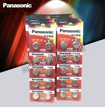 100pcs Panasonic de la Célula de Batería de 1.5 V AG10 LR1130 Alcalina Pila de Botón AG10 389 LR54 SR54 SR1130W 189 Pilas de Botón LR1130