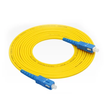 10PCS/bolsa de 5M SC UPC Sola fibra de modo único de fibra óptica cable de conexión SC UPC 5M Simpex 3.0 mm FTTH fibra óptica puente de envío gratis