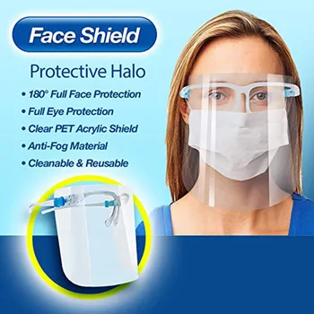 10PCS protector de Cara Completo Para Adultos de Cocina Anti-niebla Anti-Aceite Proteger los Ojos Facial Clara de la Cara de la Cubierta Transparente de la Máscara de Mascarillas