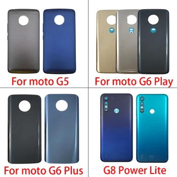 10Pcs de la Batería de la Puerta de la Vivienda de la contraportada Para el Motorola Moto G5 G6 Jugar E6 E7 Plus G8 Poder Lite Una Visión Con Adhesivo de la etiqueta Engomada