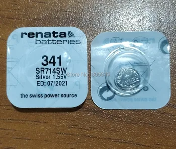 10X Renata 1.55 V Batería de Reloj 341 SR714SW de Óxido de Plata Hecho en Suiza E341 S36 RW322