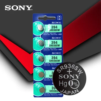 10pc Sony Original del 394 SR936SW 936A LR45 L936 AG9 1.55 V pila de Botón de Óxido de Plata pilas de botón HECHO EN JAPÓN