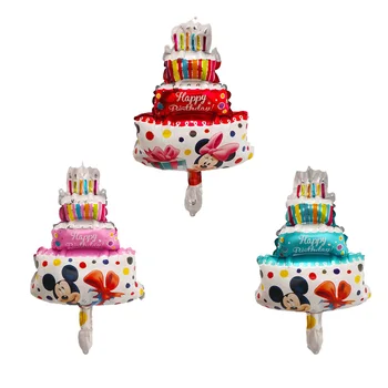 10pcs Mini Mickey Minnie mouse decoraciones de fiesta de Globos de papel de Aluminio globo de aire de la ducha del bebé de la Fiesta de cumpleaños decoración de los Niños de la Torta de la Bola
