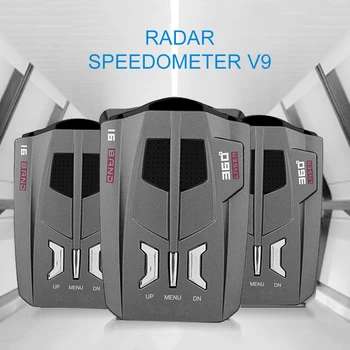 12V Car Radar Detector de 16 de Banda de Voz de Alerta V9 Anti Velocidad de la Señal de Radar de Detección de la Pantalla LED de 360 Grados del Coche de Pruebas de Velocidad del Sistema