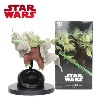 12cm de Star Wars Juguetes 1/8 Escala Luchando Ver Goukai Yoda, Maestro de la Figura de Acción de La Fuerza Despierta Jedi bebé yoda Modelo de la Colección