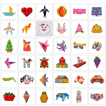 152Pcs/conjunto de BRICOLAJE Principios Educativos de Origami de Papel de Corte Libro de Manualidades de los Niños Juguetes hechos a Mano de Kindergarten Divertido Puzzle Bebé Niños