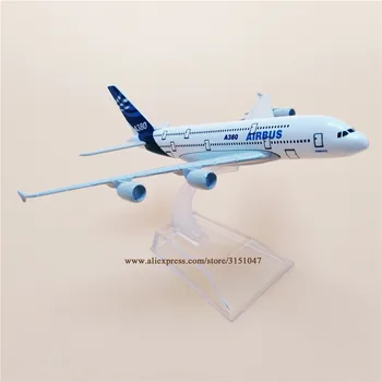 16cm de Aleación de Metal Prototipo de Aire A380 de Airbus 380 líneas aéreas de aviones de Modelo de Modelo de Avión Stand de la Aeronave a los Niños Regalos