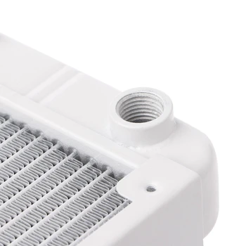 1PC Blanco 120/240/360 mm de Agua de Aluminio de Equipo de Refrigeración del Radiador Enfriador de Agua 18 Tubo de CPU Disipador de Calor del Intercambiador de