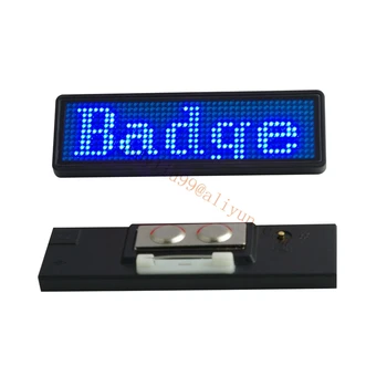 1pc 44x11 Píxeles LED de la Etiqueta de Nombre LED Recargable de la Tarjeta de Negocios de la Pantalla con USB de Programación Digital de Señal de la Pantalla para Restaurante