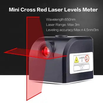 2 Líneas de Nivel Láser autonivelantes Rojo Rayo Láser Horizontal y Vertical de la Cruz-Line, con Base Magnética Herramienta de Construcción