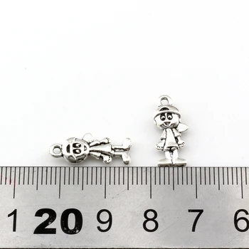 200 Pcs de aleación de Zinc niño Encanto Colgantes de la aleación de la Joyería de BRICOLAJE Ajuste Pulseras Collar Aretes de 8x18.De 2 mm a-416