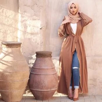 2020 Adulto Casual cardigan de diamante Túnica Musulmane turco Dubai Moda Abaya Vestido de Musulmán Túnicas Árabes Servicio de Adoración Wj1885