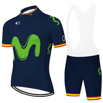 2020 Movistar team jersey de ciclismo hombres maillot de ciclismo de Verano de la Bici Jersey Conjunto de bicicleta Bicicleta Desgaste traje ciclismo hombre