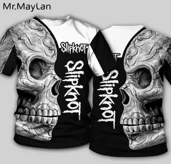 2020 Nuevo de Slipknot Banda de Rock Camiseta impreso en 3D de los hombres de la camiseta de los Hombres/de las mujeres T-shirt Fresco del Cráneo de la camiseta/Streetwear Ropa Casual Tops
