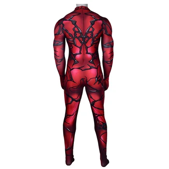 2020 Rojo Veneno Symbiote Cosplay Traje Zentai Unisex Traje Carnicería Impreso en 3D de los Adultos a los Niños de Una sola Pieza Trajes de Spandex