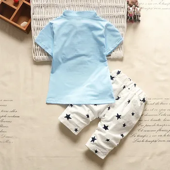 2020 Verano Muchacho causal ropa trajes de bandera de la estrella de manga corta camiseta + de impresión cortos 2pcs conjuntos de 1-4 Caballero Niños