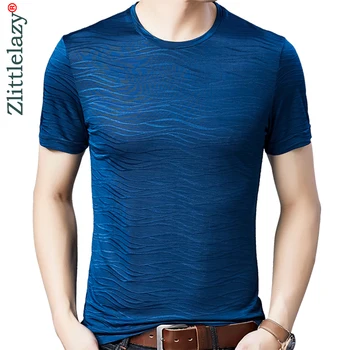 2020 de la Marca Casual de Verano de Rayas de Manga Corta Camiseta de los Hombres de la Calle de la Camiseta de la Moda de la Aptitud T-shirt de Jersey para Hombre Camisetas 52018