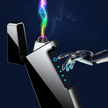 2020 el Doble Arco de Encendedor de Metal USB Cigarrillo Electrónico Arco de Carga de los hombres del regalo de los Encendedores