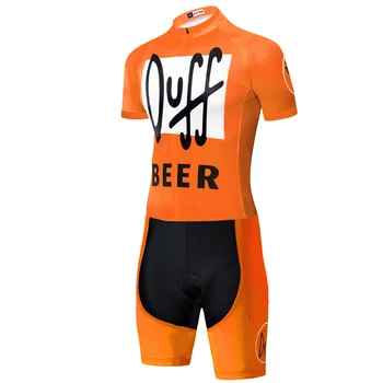2020 la cerveza Duff equipo de ciclismo skinsuit de manga corta de verano al aire libre skinsuits de bicicletas de triatlón traje de ciclismo ropa hombre mono