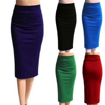 2020 las Nuevas Mujeres de la Falda Mini Falda Bodycon de la Oficina de la Mujer Delgada de Longitud de la Rodilla de Cintura Alta del Tramo Sexy Faldas Lápiz Jupe Femme AQ801944