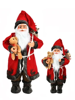 2021 Nueva Decoración De La Navidad De Santa Claus, Muñeco De Regalo Del Árbol De Navidad Decoración Creativa De La Felpa De Santa Claus Juguete Adornos 30/45/60 Cm