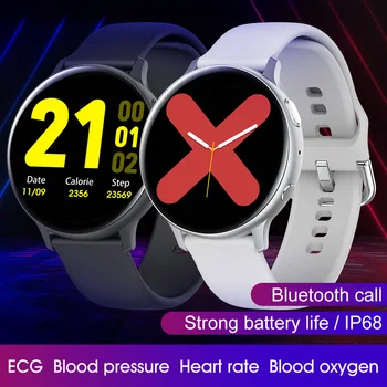 2021 S2 Ecg Ppg Reloj Inteligente Hombres Mujeres Bluetooth Llamada de la prenda Impermeable IP68 de la Frecuencia Cardíaca de los Deportes Smartwatch Para Android IOS Fitness Reloj
