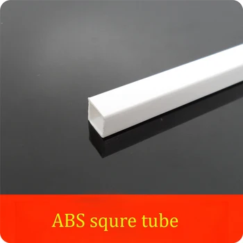 20PCS Cuadrado Blanco en el Tubo 3-10 mm Plástico ABS Hueco de Tubo Cuadrado de 25 cm de Longitud para el BRICOLAJE, la Construcción de Modelo de Juguete Accesorios
