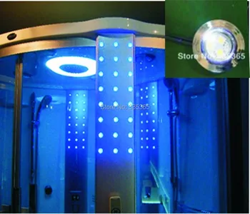 20pcs impermeable empotrado SMD5050 1/2w RGB pequeña estrella subacuática LED sauna, bañera de hidromasaje con luces 1pc y controlador de adaptador de