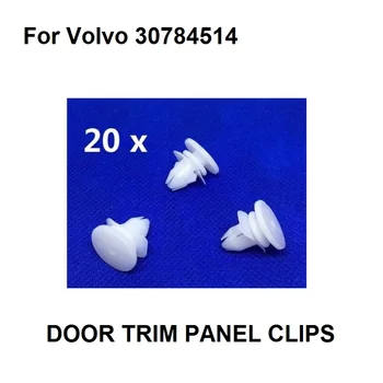 20x Para Volvo Puerta de Moldeo Clips, Exterior Bumpstrip Clips, V70, XC70, S80, XC90,30784514