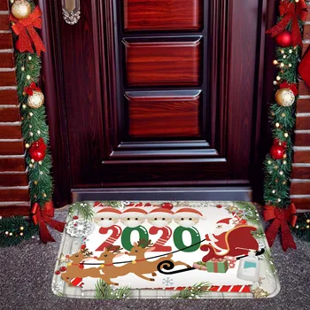 25# 40x60cm Feliz Navidad Felpudos de Bienvenida del Interior del Hogar Alfombras Decoración 1pc Dormitorio Baño principal Absorbente de Suelo antideslizante Mat