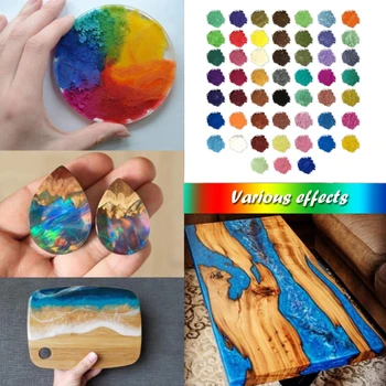25 Colores De Calidad Cosmética Nacarados Natural De Mica Mineral En Polvo De Resina Epoxi Tinte Pigmento De Perlas