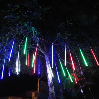 30/50 cm LED de la lluvia de Meteoros de la Lluvia de la Cadena de Luces de 8 Tubos Impermeable al aire libre De Navidad y Año Nuevo Jardín de la Casa de la Calle de la Decoración