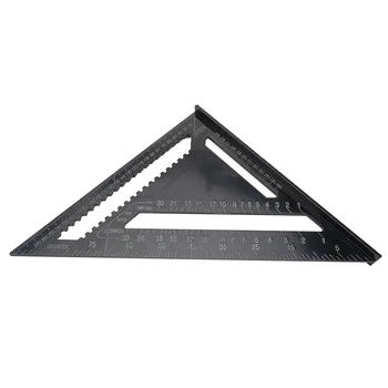 300 mm Sistema Métrico Triangular Regla Transportador de Doble Escala de Ingletes Enmarcado por las normas de Medición