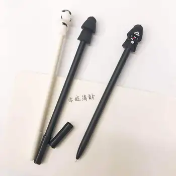 36 pcs Plumas de Gel Guerrero de color negro kawaii regalo de gel de tinta de bolígrafos, rotuladores para escribir Lindo papelería de oficina suministros de la escuela