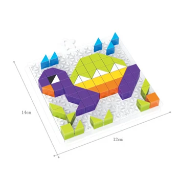3D Arte del Mosaico de BRICOLAJE Pato de Rompecabezas de la Clasificación de los Ladrillos de Aprendizaje Educativo Juego de Juguetes para los Niños la Construcción de Kits de Plástico Ladrillos