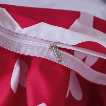 3D Textiles para el Hogar de la Moda de ropa de Cama Conjuntos Niña Adulto Adolescente Ropa de Corazón Rojo de Moda funda de Edredón funda de Almohada Plana de la Hoja de Cama de la Reina