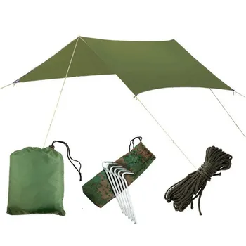3Mx3M Impermeable Sol Refugio Carpa de Lona Anti-UV Carpa de Playa Sombra para Acampar al aire libre Hamaca Lluvia acampadas Toldo Toldo Toldo