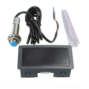 4 LED Digital Display del Tacómetro RPM de Velocidad Medidor de Alta Precisión Tacómetro Con Sala de Interruptor de Proximidad Sensor NPN