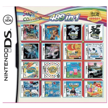 489 En 1 de Pokemon un'bVideo Tarjeta de Juego de Compilación Para DS/3DS/2DS Consola