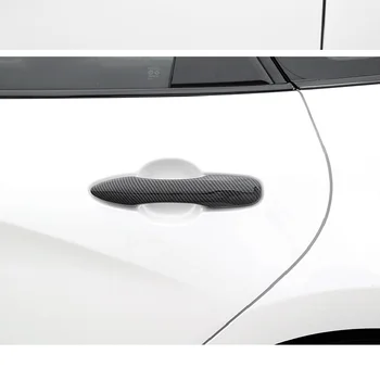 4PCS ABS Cromado de Fibra de Carbono de la Manija de la Puerta de la Cubierta Protectora Cubre de Adornos Para el Toyota Corolla Cruz 2020 2021 Coche-Estilo Accssories