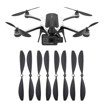 4Pairs Negro Durable de las Hélices de Palas Alas para GoPro Karma Drone Accesorios Piezas D08A