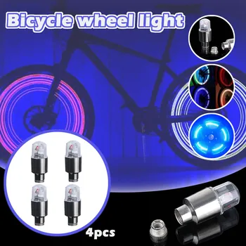 4pcs Car Rueda de Bicicleta Led Luz de Neumáticos Luces Led Accesorios de Moto Lámparas de colores para válvulas de bicicleta