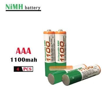 4pcs/lote original AAA 1.2 V Ni-MH batería recargable 1100mah
