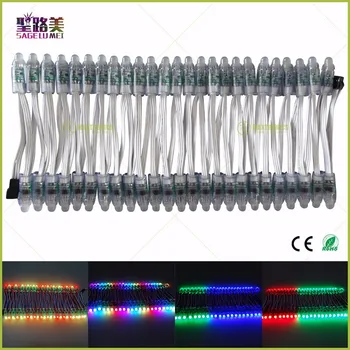 500pcs/lot DC5V 12V 12mm ws2811 ic Módulo LED Negro/Verde/Blanco/RWB Cables de Cadena Vacaciones de Navidad del Pixel del led luz Direccionable