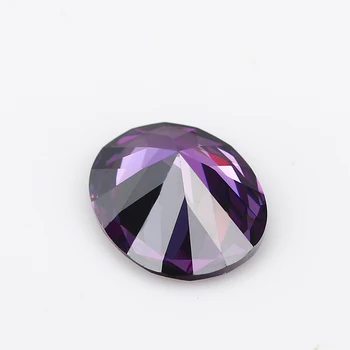 50PCS 2x3~13x18mm Forma Ovalada Suelto CZ Piedra de Color Púrpura AAAAA Cubic zirconia Sintético de piedra Para la Joyería de BRICOLAJE Joyas de Piedra