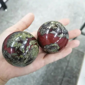 50mm Natural Dragón de Sangre esfera de piedra de Pulido de la bola de cristal Para la Decoración
