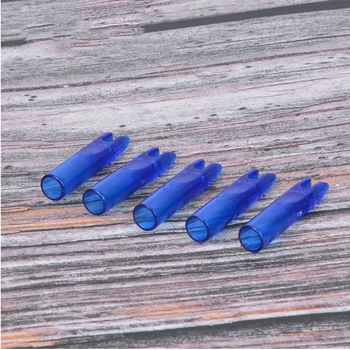 50pcs Azul de tiro con arco Culatín de la Flecha de Caza Culatín de la Flecha Colas de Accesorios Internos Fin de Flecha Culatín Adecuado para el Eje de 6mm
